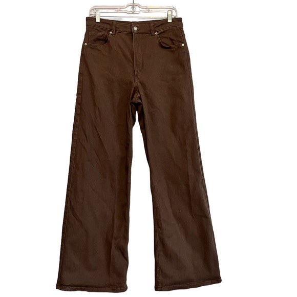 H&M Denim - Divided by H & M brown, high rise, straight leg jeans. Size 10